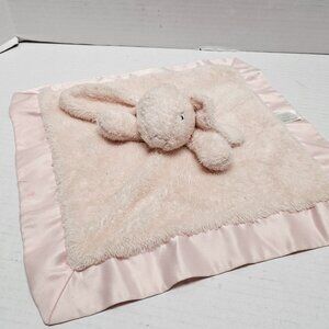 Pink Apricot Lamb Security Baby Lovey Rabbit Bunny Blanket Toy Plush Satin Edge